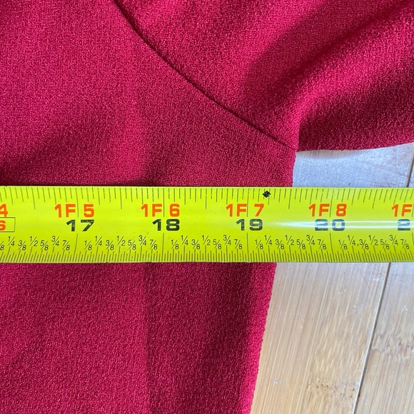 Charles Henry Tiered Ruffle Sleeve Dress red Large - Picture 5 of 6